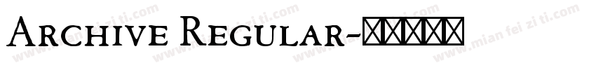 Archive Regular字体转换